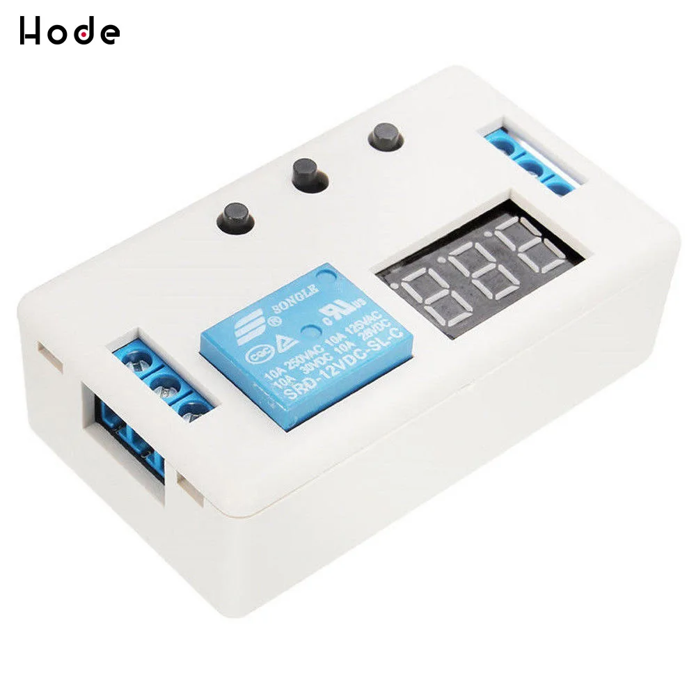 Digital LED Display Time Delay Relay Module Board DC 12V/24V Control Programmable Timer Switch Trigger Cycle With Case | Обустройство
