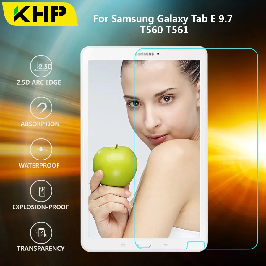 KHP Премиум 0 3 мм закаленное стекло для Samsung Galaxy Tab E 9 7 SM T560 T561 Защитная пленка экрана