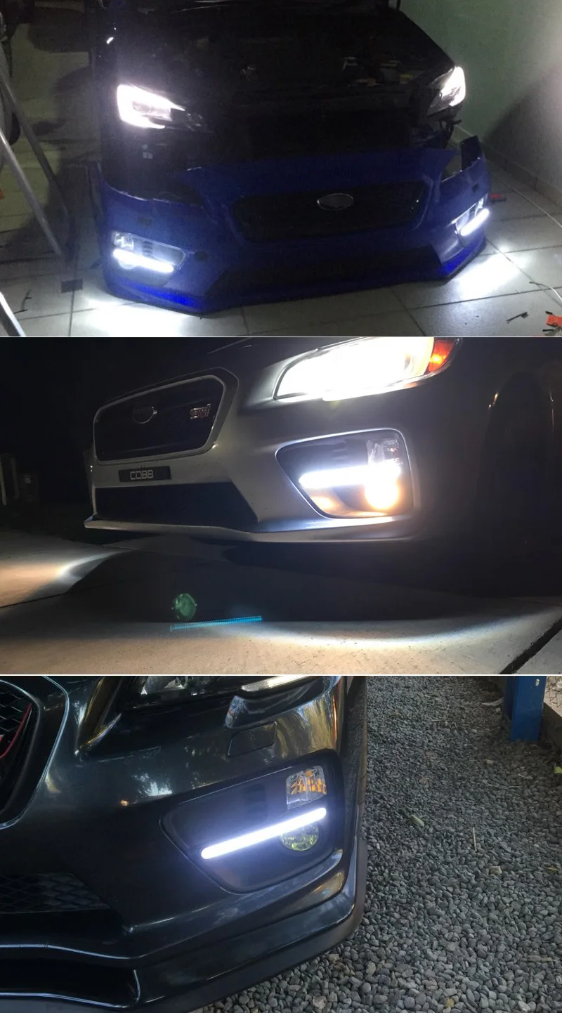 Светодиодный фонарь дневного света для Subaru WRX Водонепроницаемый 12 в желтый индикатор сигнала поворота лампа бампера светодиодный DRL