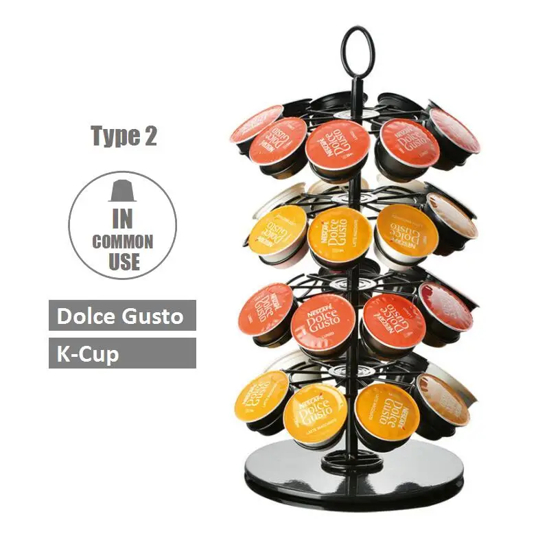 Подставка для кофейных капсул с K-cup Nespresso, подставка для кофейных капсул, вращающаяся подставка для кофейных капсул - Цвет: Universal Type 2