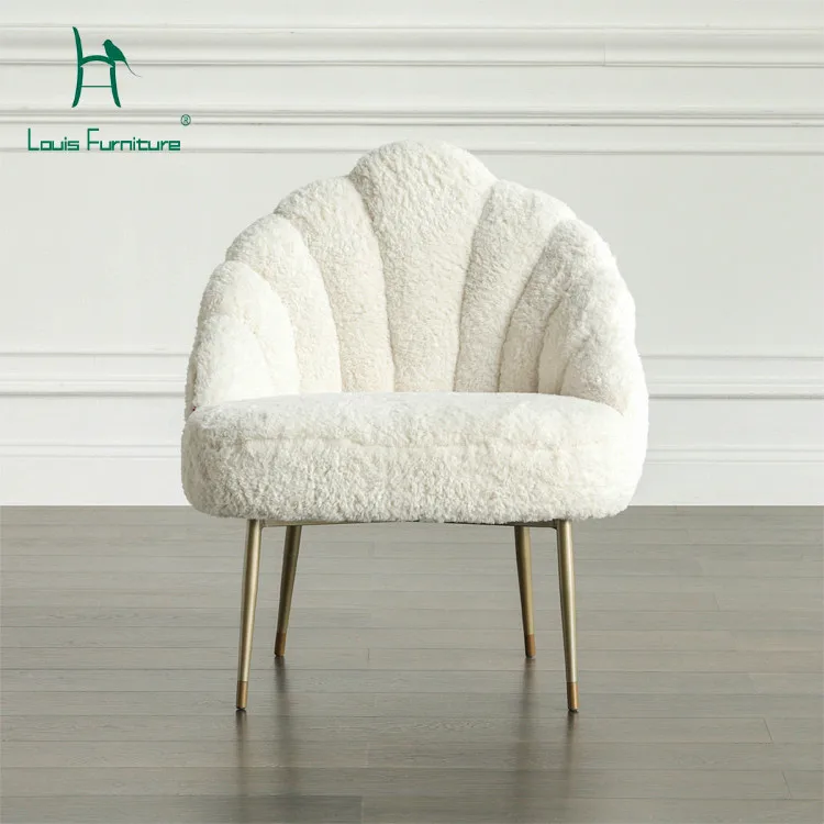 Фото Современный простой стул для отдыха Louis Fashion с длинными волосами гостиной| |