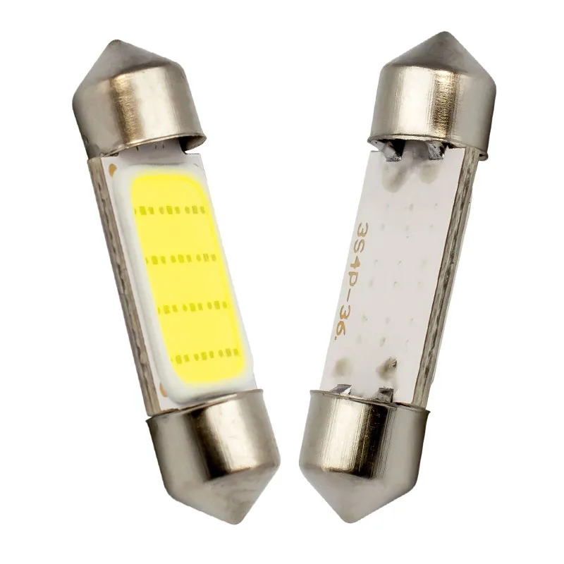Оптовая продажа 100 шт. 31 мм 36 39 42 C5W C10W 12 чипов SMD монолитный блок светодиодных ламп