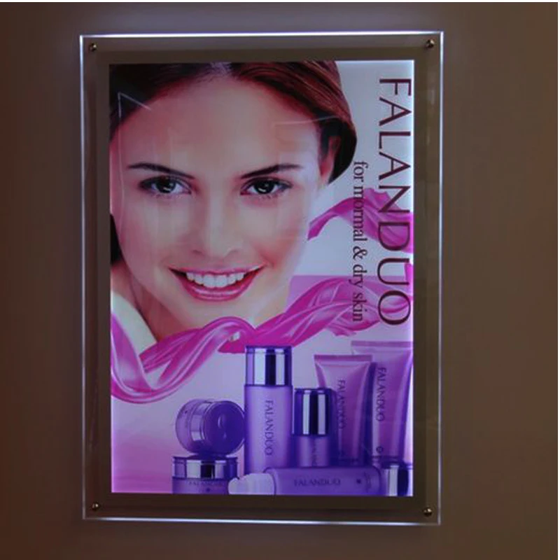 

A3 Single Sided Wall Mounted Illuminated Poster Display Frames,Wall Led Light Pockets,Backlit Light Display Framing