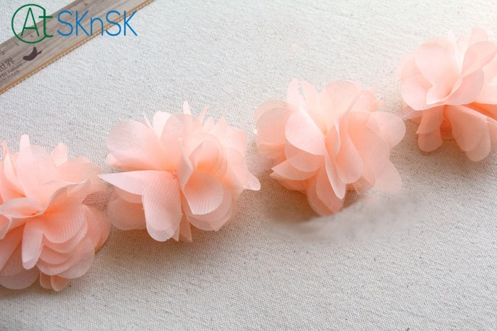 Лидер продаж 10 ярдов/партия разноцветная шифоновая Цветочная кружевная ткань 3D с