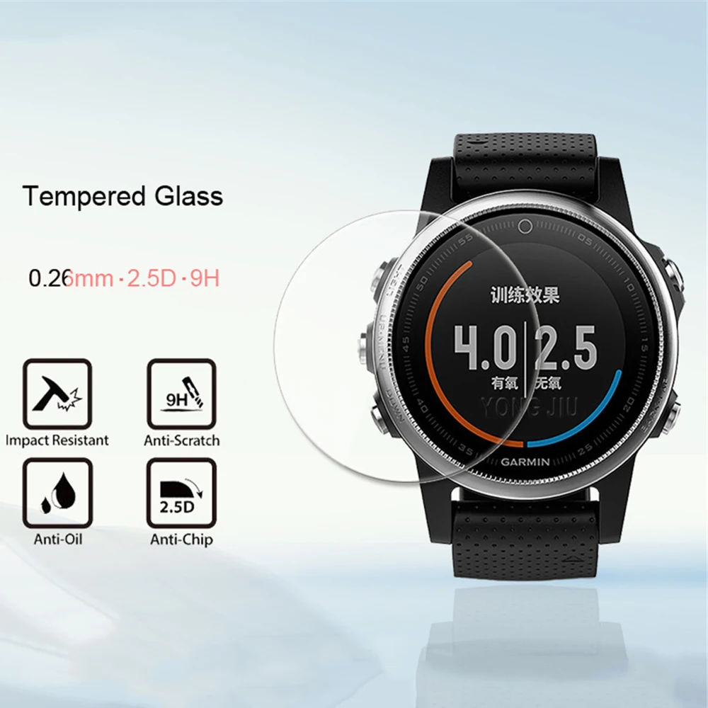 Закаленное стекло 9H 2.5D для Garmin Fenix 5/5s/5x защитная пленка премиум класса смарт-часов