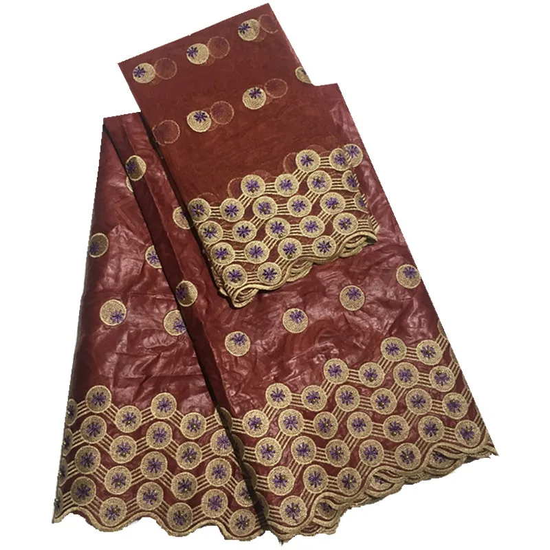 Оптовая цена Африканский тюль кружевная ткань богатый Базен высокого класса с