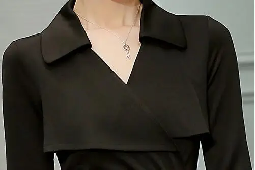 Блейзер платье трапециевидной формы для офиса Vestido длинный 2019 Длинная Элегантная
