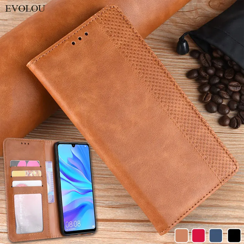 Ретро Кожаный флип-чехол на магните для huawei Honor 20i 10i 10 Lite Y5 Y6 Y7 Pro 8S 8A P Smart Z Book Wallet откидная крышка чехол s