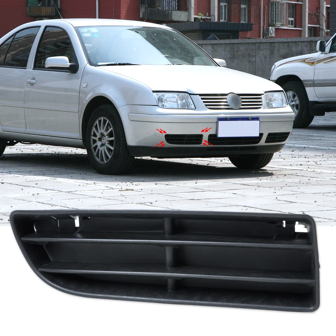 Передний правый бампер DWCX 1J5853666C нижняя деталь для Volkswagen Jetta Bora MK4 1999 2000 2001 2002 2003