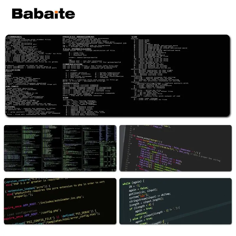 Babaite пользовательские кодовые клавиатуры игровые коврики размер для 30x90 см 40x90