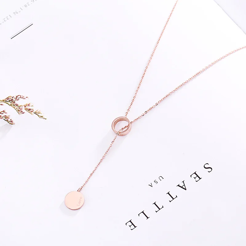 Новая модная подвеска из нержавеющей стали с кисточками и буквенным принтом Love