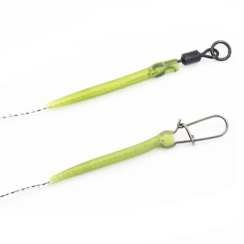 100pcs Fishing Hook Sleeve Tube Hair Rig Aligner Sleeves Soft Anti Tangle Positioner Terminal Tackle Carp Accessories | Спорт и