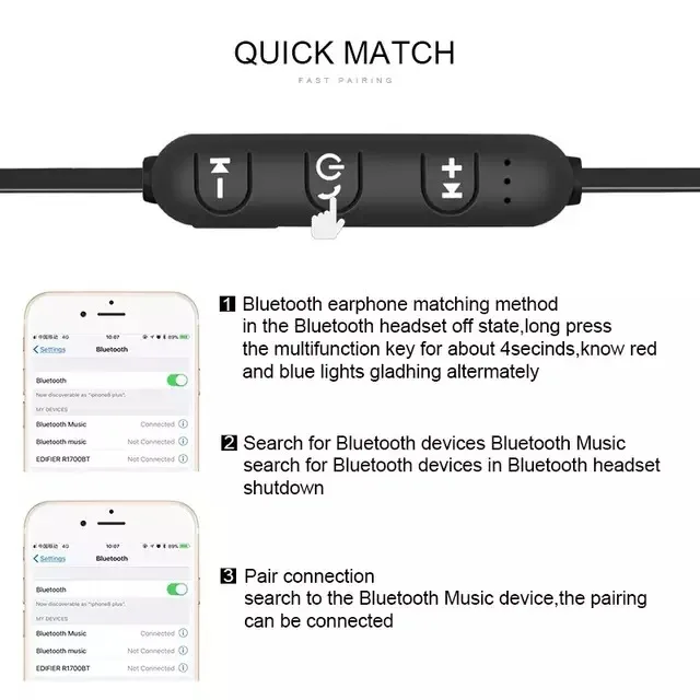 Спортивный Магнитный XT 11 Bluetooth наушники V4.2 стерео спортивные водонепроницаемые