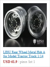 1 пара LESU модернизированные резиновые шины для 1/14 RC тягач Tmy модель DIY автомобиля TH02595