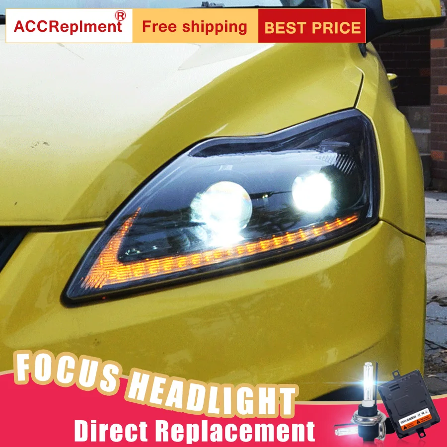 2 шт. светодиодный ные фары для Ford Focus 2009-2013 Автомобильные ангельские глазки