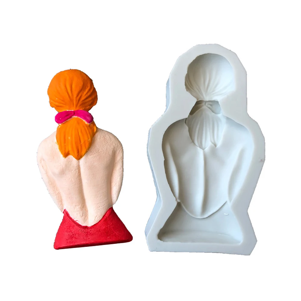 3D Мода сексуальная девушка жидкие силиконовые формы Diy эпоксидные помадные глины