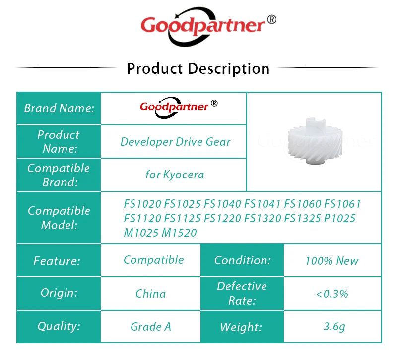 10X 3V2M202420 2M202420 Шестеренчатый контейнер Z20R для Kyocera FS 1040 1060 1025 1125 1020 1060DN 1120 1220 1320 1325 MFP