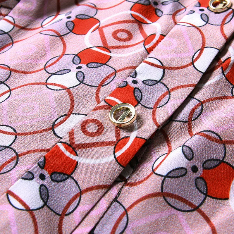 Женское однобортное платье трапециевидной формы с оборками Плиссированное