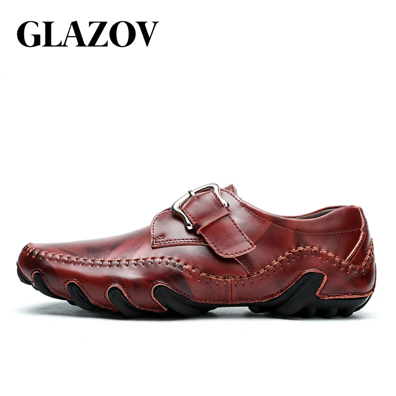 Fashion Luxury Casual Shoes Men Loafers Genuine Leather Flat High Quality Designer Moccasins Sneaker Footwear Male | Обувь