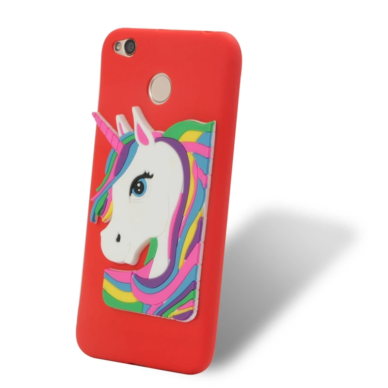Xiaomi Redmi 4X Cartoon Unicorn Silicone Case on for Cover Fundas Xiomi Phone Carcasa Women |