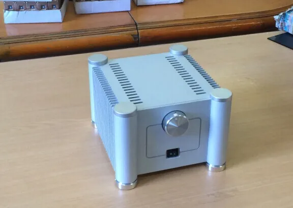 Двухслойный квадратный алюминиевый корпус усилитель мощности шасси DIY корпус белая коробка
