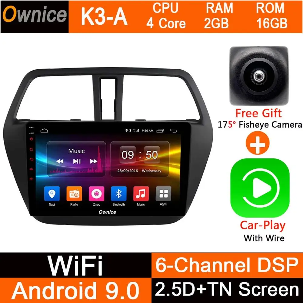 " ips Octa Core 4G+ 32G Android 9,0 автомобиль DVD CarPlay DSP для Suzuki SX4 S-Крест с крест 2013- автомобильное радио с GPS Радио ADAS - Цвет: K3-A-CarPlay