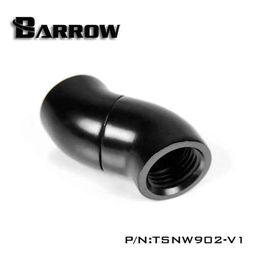 Двухместная вращающаяся штепсельная вилка Barrow G1 / 4 &quot черный и серебристый цвета