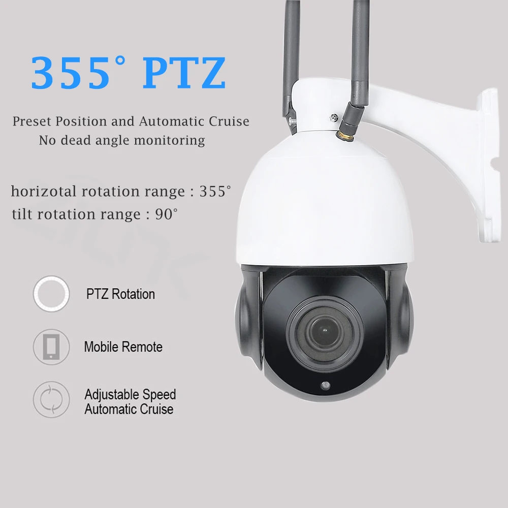 ZILNK 1080P 4G PTZ IP камера Wifi 3g sim-карта купол 22X оптический зум беспроводная камера безопасности аудио ночного видеонаблюдения Видеонаблюдение