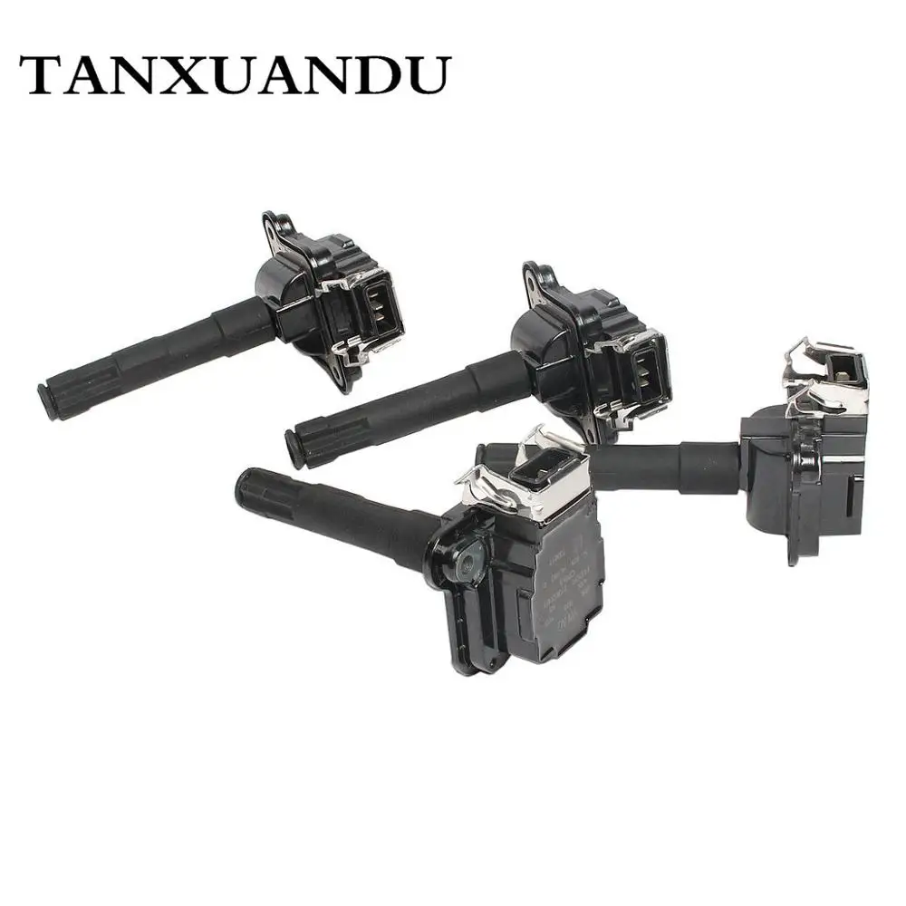 4Pcs Катушка зажигания подходит для VW Passat 1998-2001 JETTA BORA GOLF Sharan AGU для AUDI A4 1996-2002 A3 A6 1,8 T 110KW 058905105 058905101 - Цвет: 4Pcs