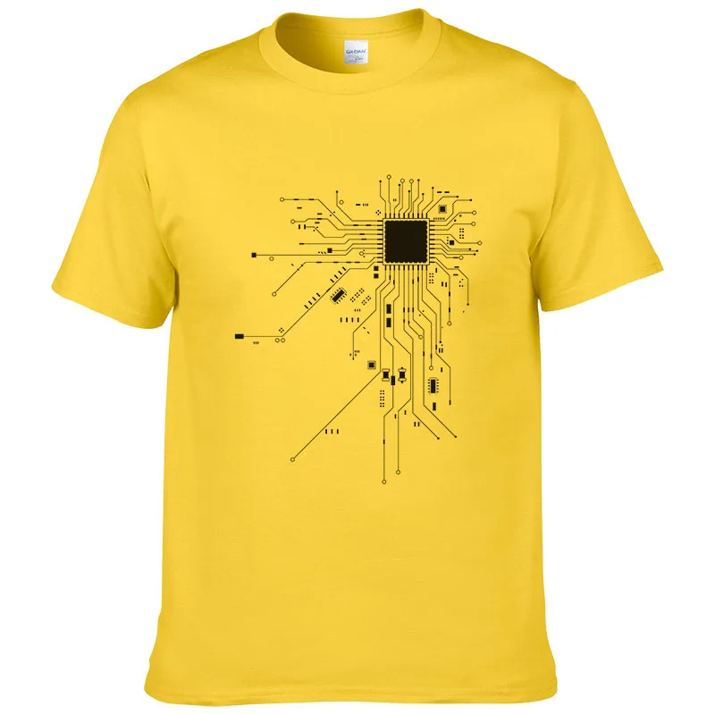 Cpu Core Heart Футболка мужская повседневная для компьютерщика, геймера PC Nerd Hacker летняя футболка с коротким рукавом хлопок футболки европейский размер