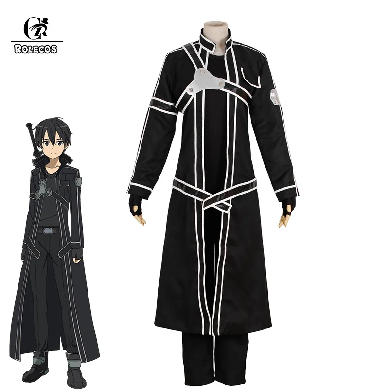 ROLECOS Sword Art Online Косплей Костюм Kazuto Kirigaya Аниме Игровой костюм для мужчин Alicization