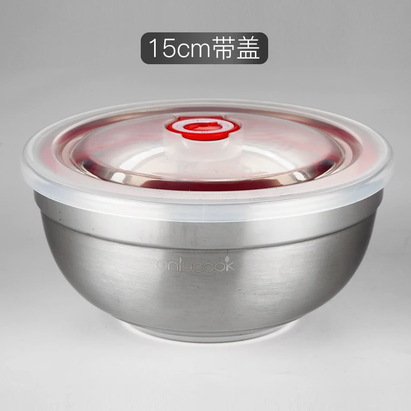 15cm B ONLYCOOK 304 миска из нержавеющей стали Ramen миска маленькая миска для супа купить 2 получить 1 ложку - Цвет: 15cm B