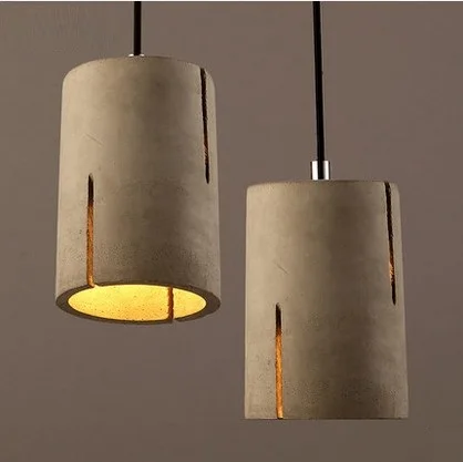 Подвесной светильник винтажный подвесной из цемента для столовой | Лампы и