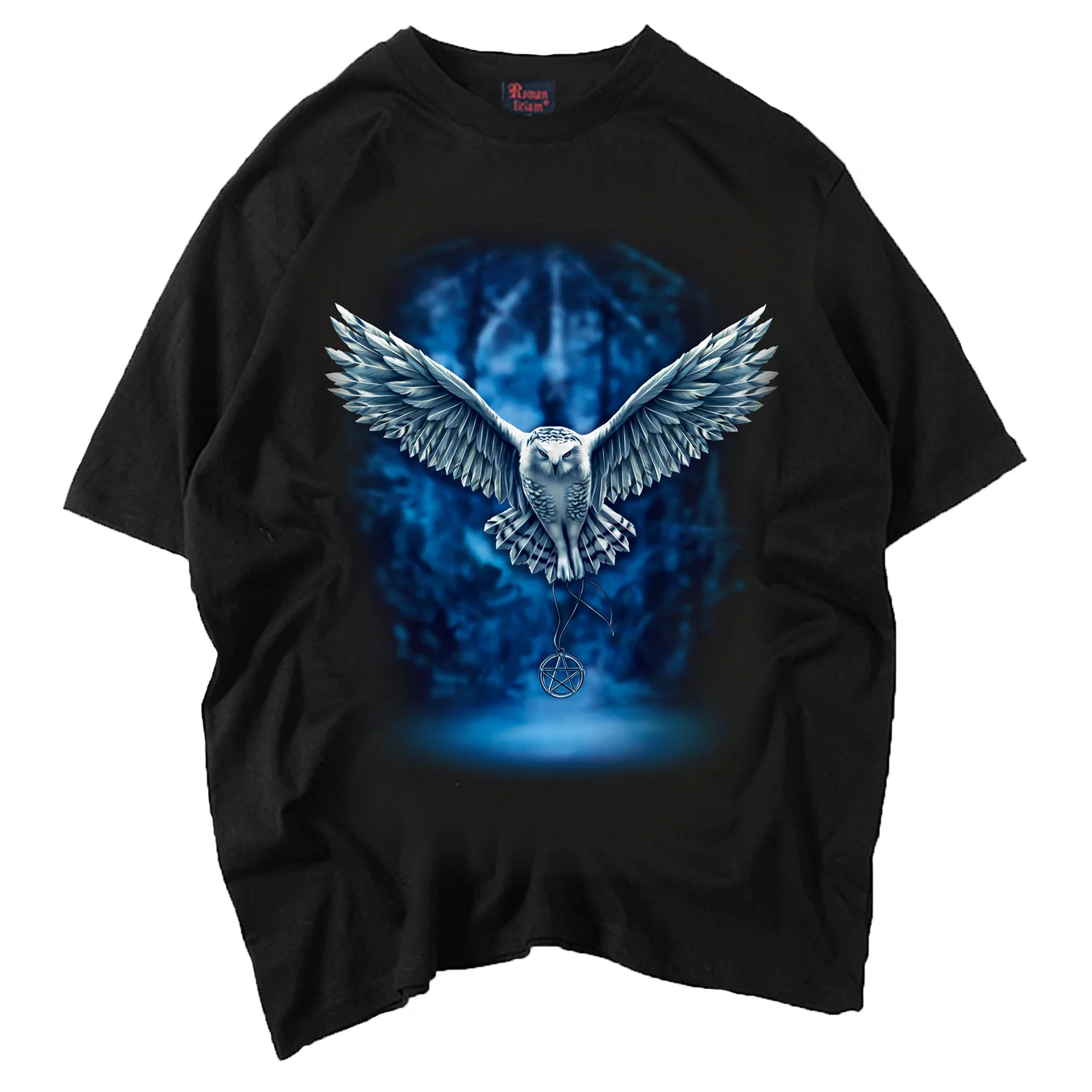 Мужская футболка с принтом животных модная одежда круглым вырезом обычная