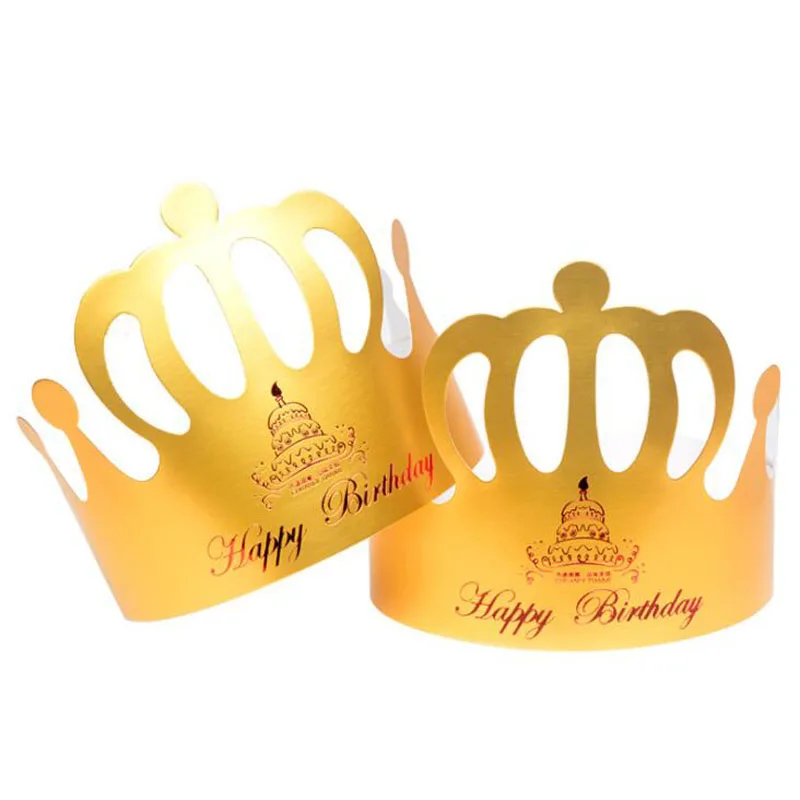Шапка бронзовая с надписью Happy Birthday для детей и взрослых 100 шт./лот|Шляпы