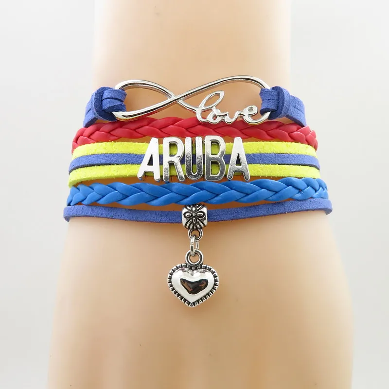 Браслет infinity aruba с подвесками в форме сердца браслеты стиле Арубы модные мужские
