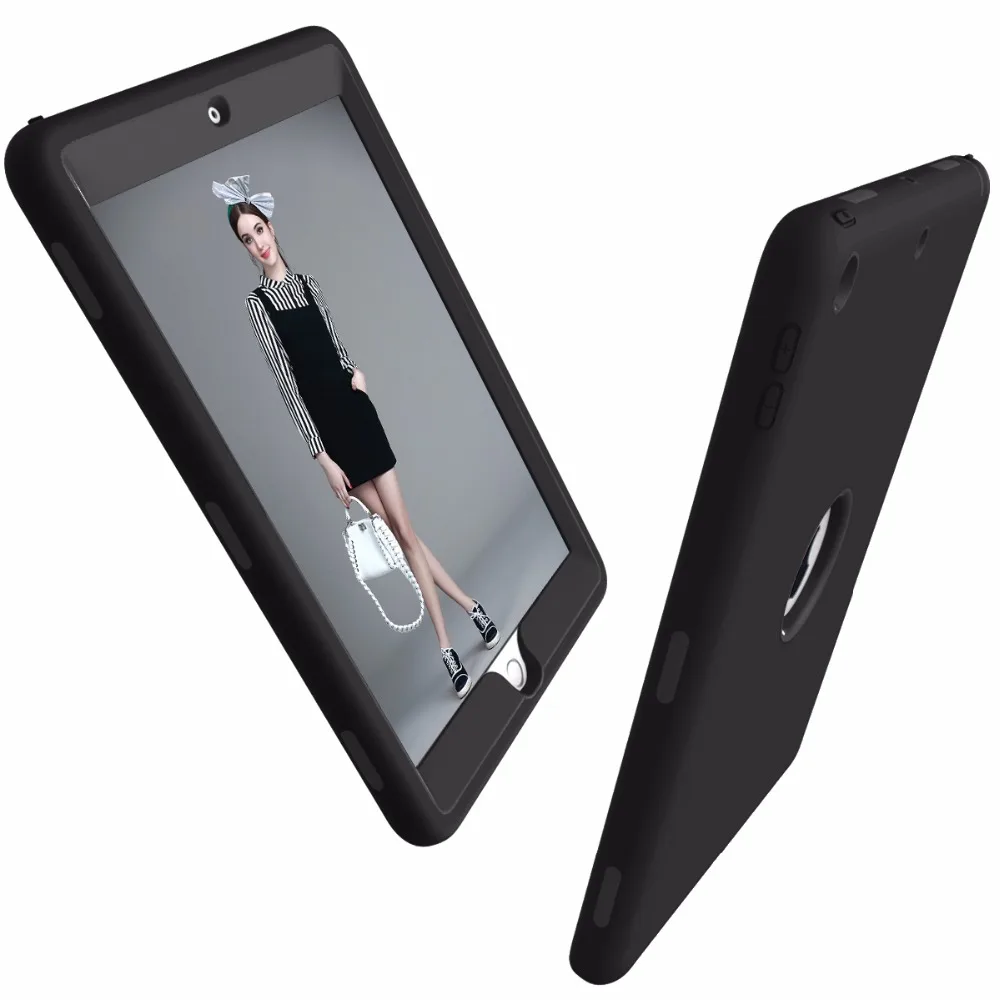 Для нового iPad 9," чехол, ударопрочный амортизирующий с двойным слоем, силиконовые+ Жесткий ПК Бампер Защитный чехол A1822/A1823