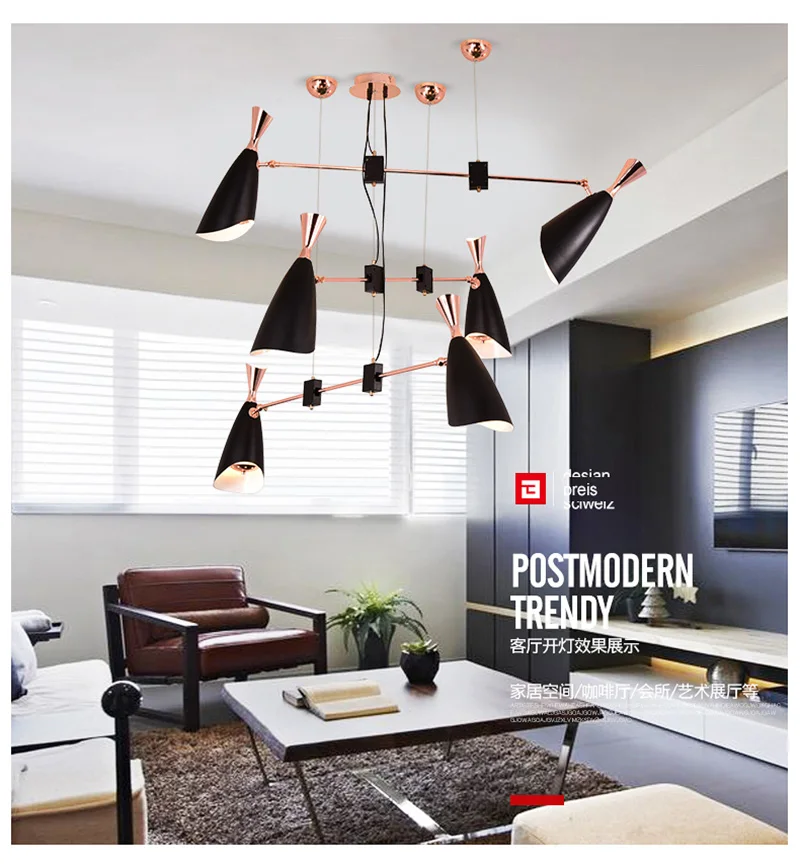 

Modern Lamp Suspendue Lumiere LED A Manger Lit Chambre Foyer Rond Boule De Verre Noir Or Nordique Simple Moderne Pendant Lamp