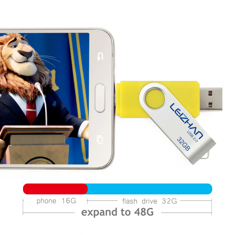 USB-флеш-накопитель LEIZHAN OTG флеш-накопитель 2 0 карта памяти 4 ГБ 8 16 32 64 Micro U-диск