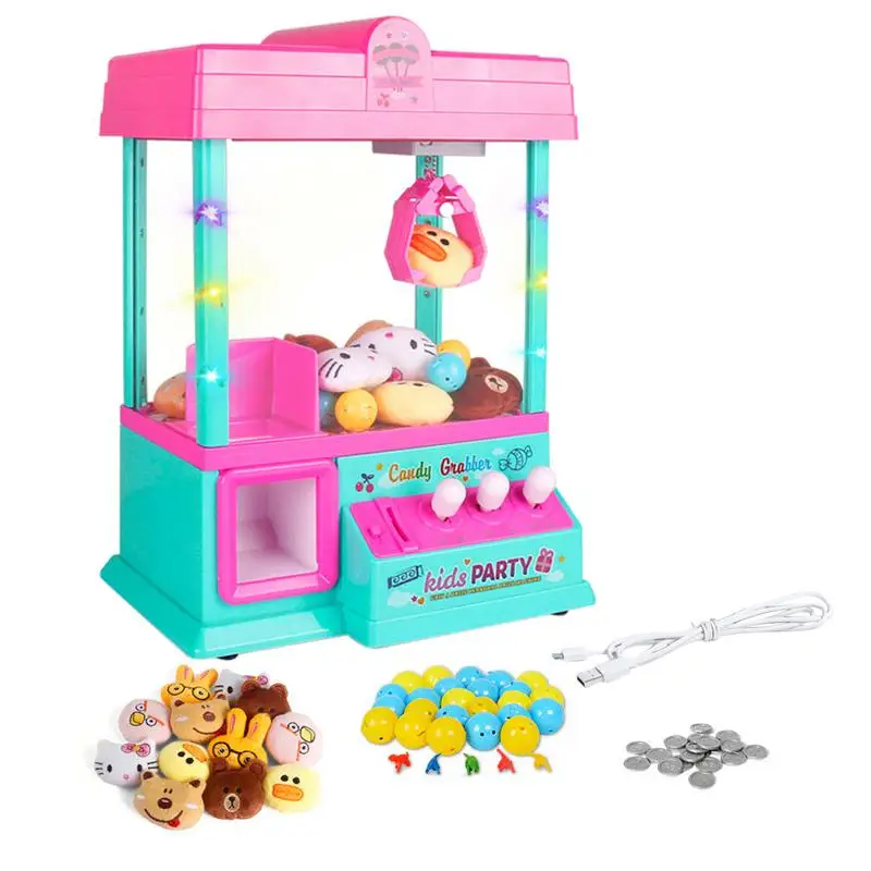 Pink Игровой дом игрушки куклы машина карнавал стиль торговый аркадный коготь кукла Кэнди призовая игра для детей Детские игрушки подарок на день рождения - Цвет: Pink
