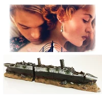 titanic lost wrecked boat ship aquarium decoration ornament military shipwreck wreck