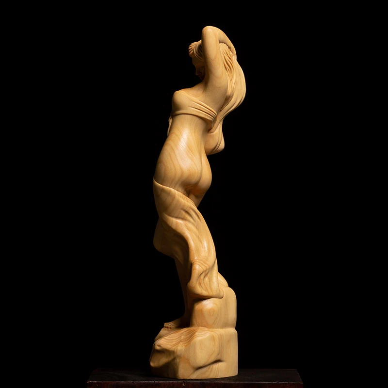Высокое качество Boxwood резьба по дереву украшения для залов фигура статуя ручной