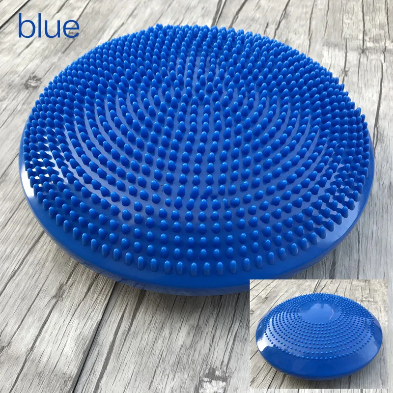 blue Сбалансированная подушка для йоги, массажная подушка, утолщенная, для йоги, Балансирующий мяч, подушка для восстановления ног, воздушная подушка - Цвет: blue