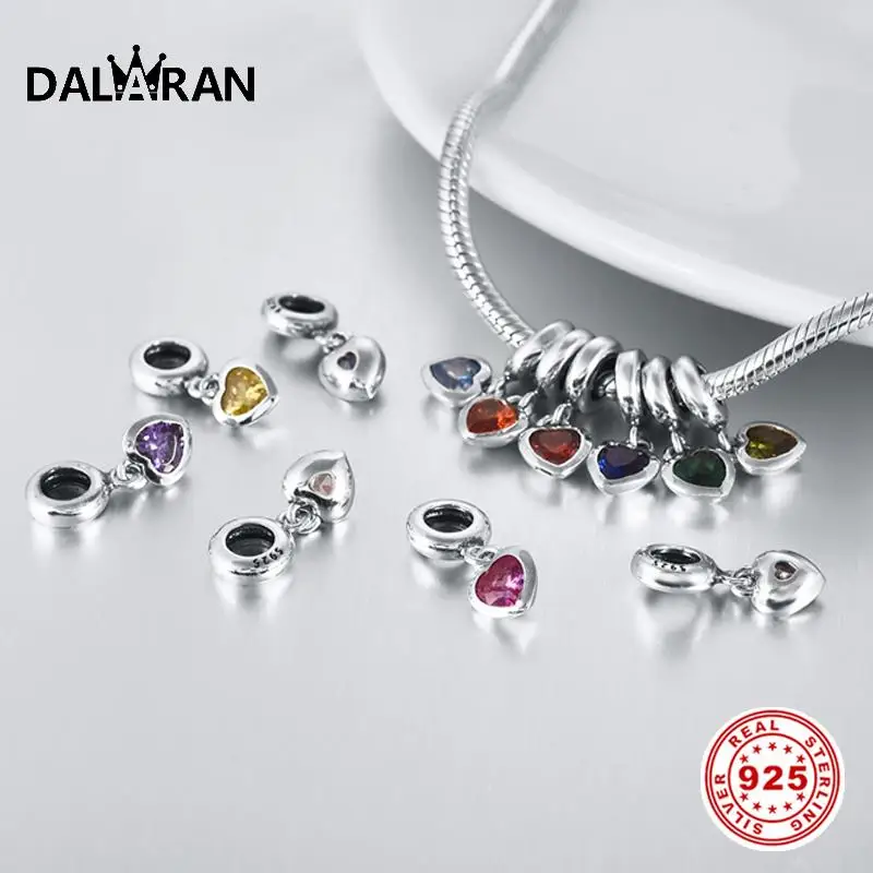 Ожерелье DALARAN 12 цветов подвеска 925 серебряный с камнем талисманом гламурные