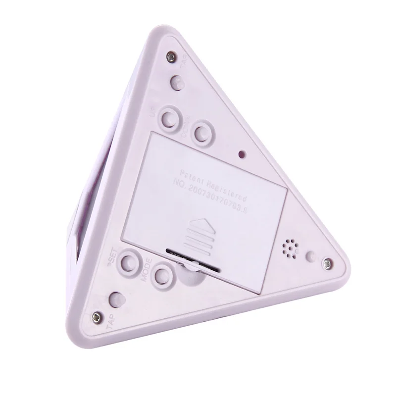 Цифровые часы-пирамиды с ЖК-дисплеем и 7 светодиодный меняющая цвет термометр