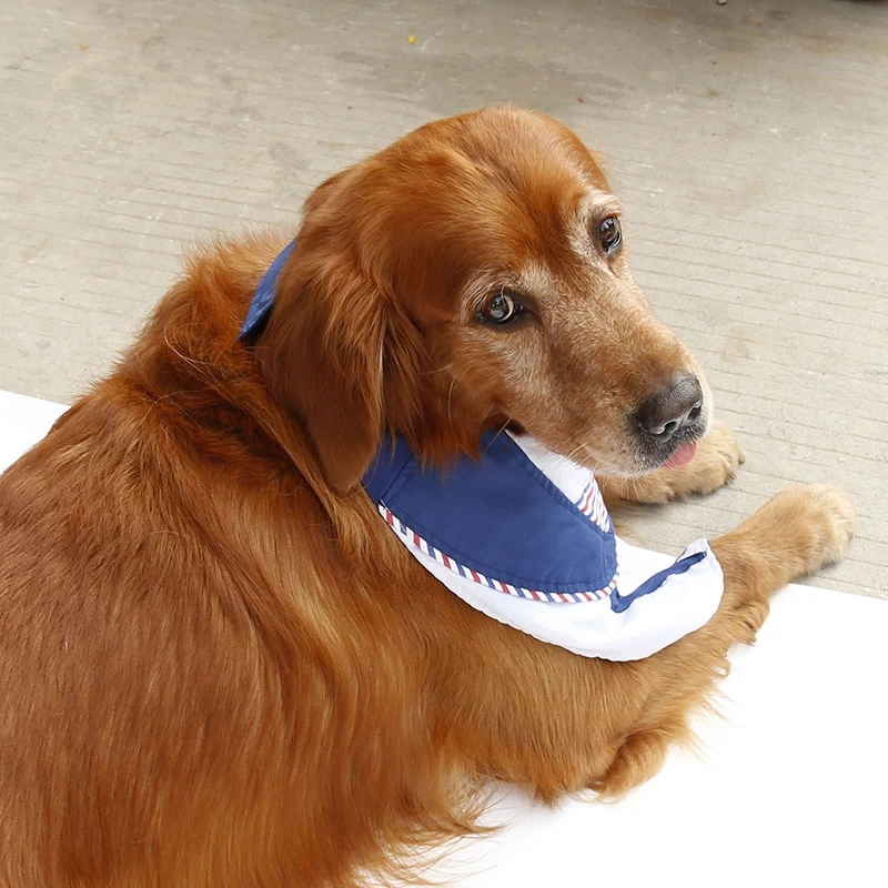 Темно синяя собачья треугольная повязка ошейник аксессуары для животных галстук