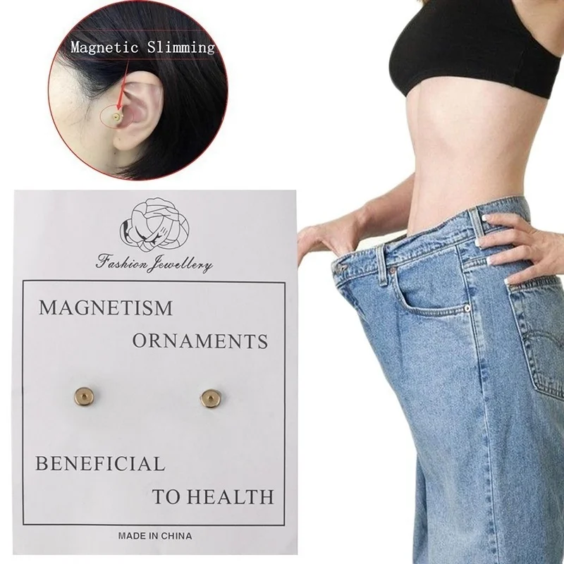 1 пара магнитные серьги гвоздики для похудения здоровья ювелирные изделия женщин