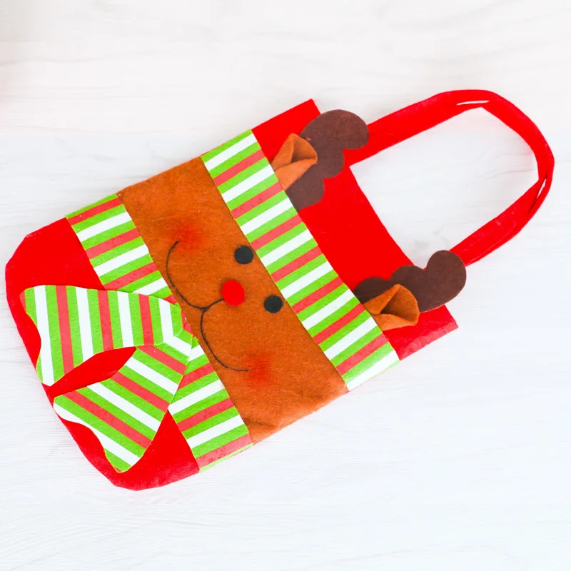 Креативные рождественские подарочные сумки с Санта Клаусом снеговиком медведем