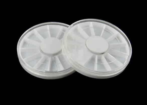 New 10x Rotatable Container Case Nail Art Empty Storage Wheels Rhinestones Beads Slices Box | Showing Shelf