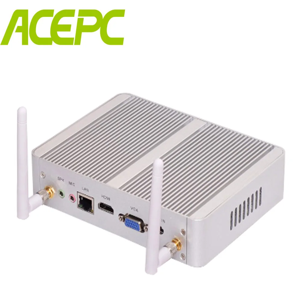 Безвентиляторный мини-ПК Intel Core i3 4010YY i5 4200Y i3 4010U I5 4200U Windows 10 TV Box HDMI VGA USB3.0 Wi-Fi HTPC Barebone Настольный ПК
